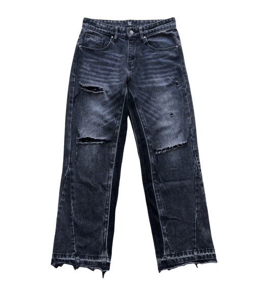 FLARED DENIM - ASH